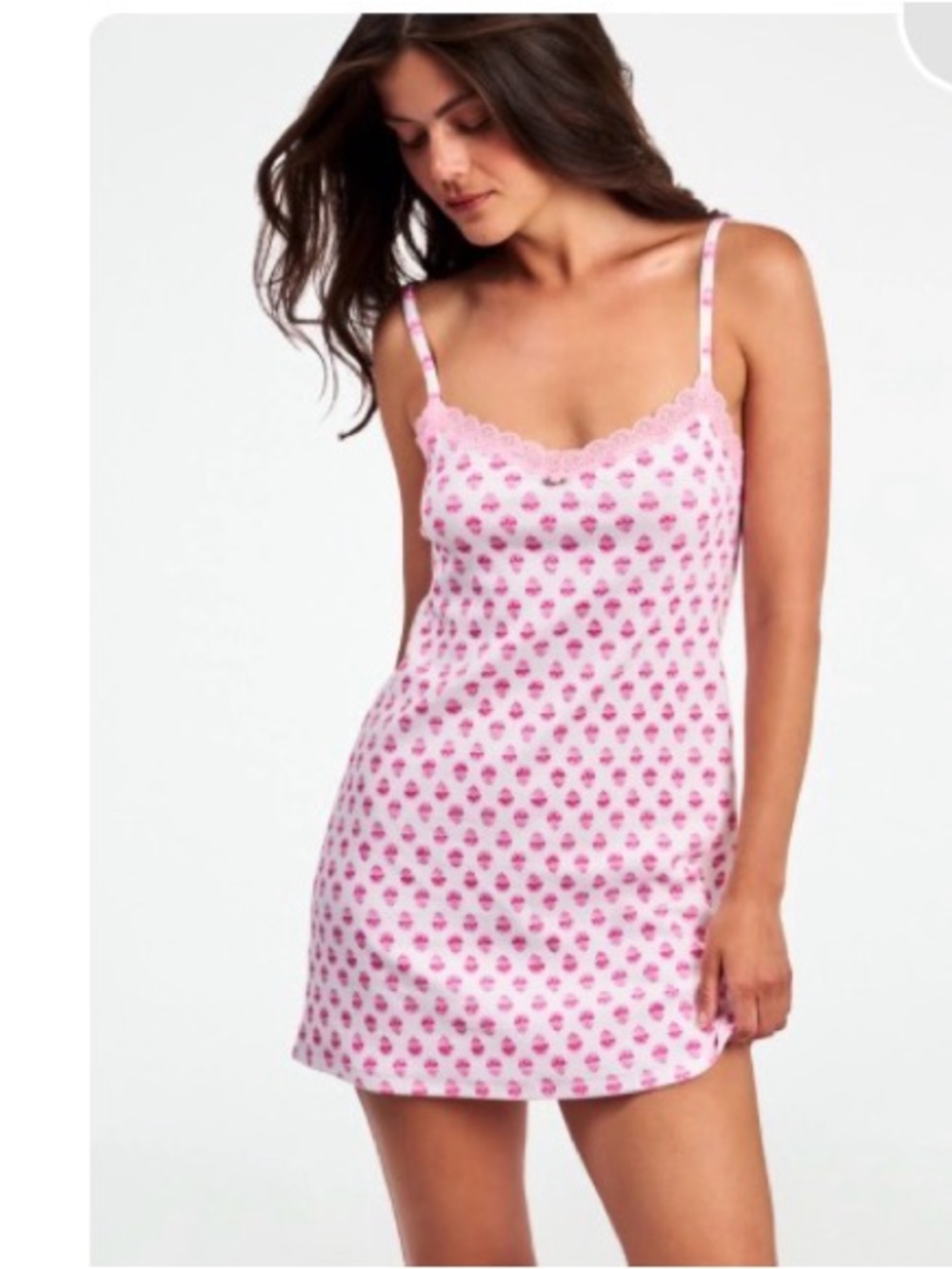 Roller Rabbit Ditsy Daisy Paiskey Pink  Lace-Trim Slip Dress size XL
